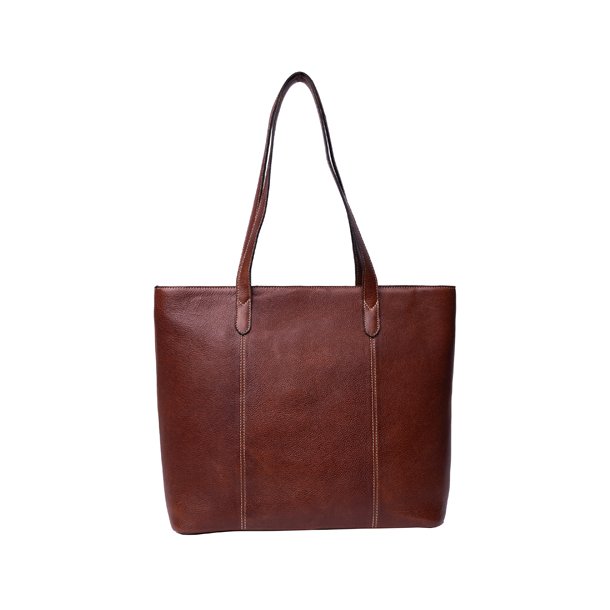 RE:DESIGNED Tira cognac shopper i l�der med lange skulderhanke