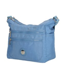 Enrico Benetti Suzie crossbody taske lysebl� skr�t forfra