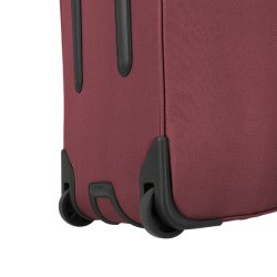 Travelite Skaii Bordeaux rejsetaske &ndash; detalje af hjul og bund