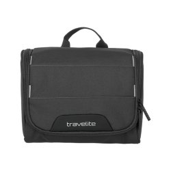 Travelite Skaii toilettaske antracit med b�reh�ndtag set forfra