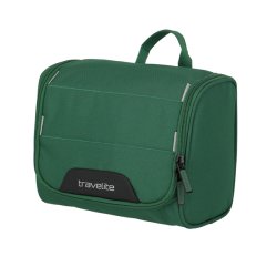 Travelite Skaii gr�n toilettaske med lynl�s set skr�t forfra