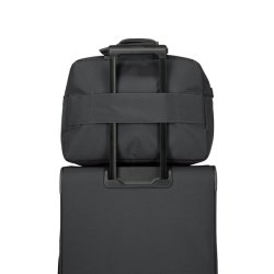 Travelite SKAII Weekender anthracite med kuffertstrop p� trolley