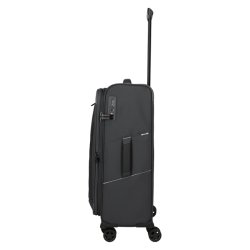 Travelite SKAII Trolley M anthracite set fra siden med TSA-l�s og b�reh�ndtag