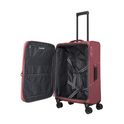 Travelite SKAII Trolley M bordeaux �ben med pakkestropper og indvendige rum