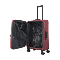 Travelite SKAII Trolley M bordeaux med �bent indvendigt rum og pakkestropper