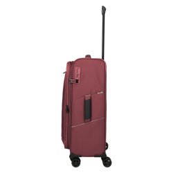 Travelite SKAII Trolley M bordeaux set fra siden med TSA-l�s og b�reh�ndtag