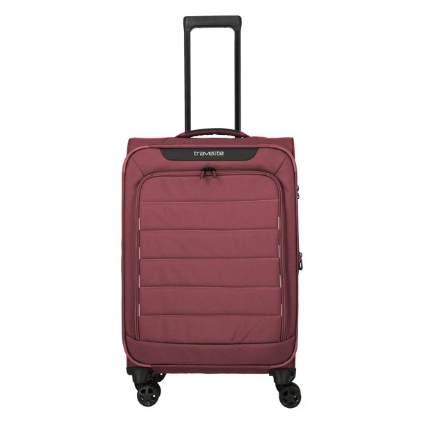 Travelite SKAII Trolley M bordeaux set forfra med stor forlomme