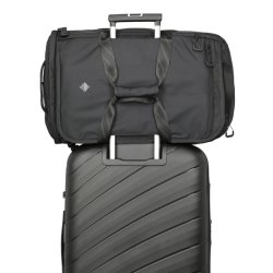 Travelite VENTURE LINE Reisetasche L sort fastgjort p� trolleykuffert