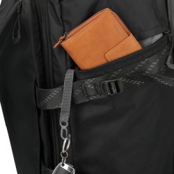Travelite VENTURE LINE L sort med udvendigt lynl�srum og n�gleholder