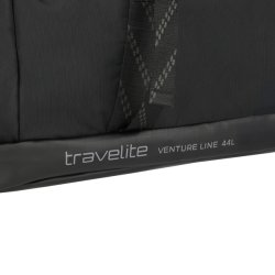 Travelite Venture Line M sort 44 liter med Venture Line detalje
