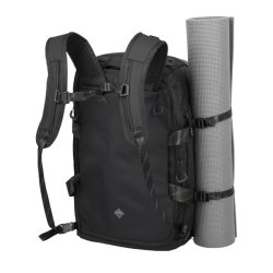 Travelite Venture Line M sort b�ret som rygs�k med fastgjort m�tte