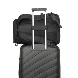 Travelite x AIDA Venture Line XL sort rygs�k fastgjort p� trolley