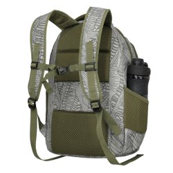 Travelite Basics rygs�k med sort m�nster, oliven detaljer og sidelomme