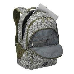 Travelite Basics computerrygs�k med �bne rum og plads til laptop