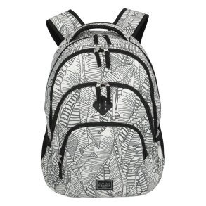 Travelite Basics computerrygs�k med sort bladm�nster set forfra