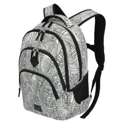 Travelite Basics computerrygs�k med sort m�nster og sorte lynl�se