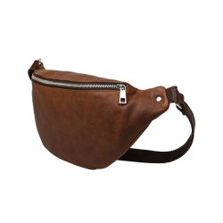 Adax Henrik bumbag m�rkebrun l�der fra siden