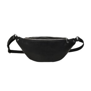 Adax Catania Henrik bumbag sort l�der b�ltetaske forfra