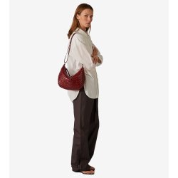 ADAX Marlin Salerno Flettet Skuldertaske Amaretto