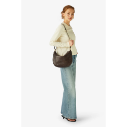 ADAX Marlin Flettet Skuldertaske Dark Brown 293926