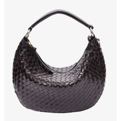 ADAX Marlin Flettet Skuldertaske Dark Brown 293926