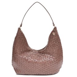 ADAX Mindy Salerno Flettet Skuldertaske Taupe 