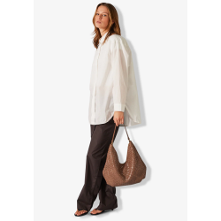 ADAX Mindy Salerno Flettet Skuldertaske Taupe 