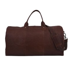 Adax Bolzano weekendtaske Kristian i brun lder – frontvisning