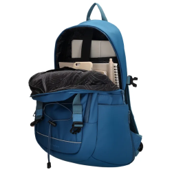 Beagles Asaka rygsk i jeansbl med indhold, bger og elektronik