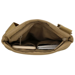 Beagles Calvia skuldertaske taupe med indhold, mobil og notesbog