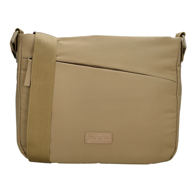 Beagles Calvia skuldertaske taupe set forfra