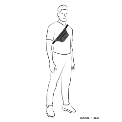 Beagles Kyoto b�ltetaske gr� &ndash; b�res crossbody p� model