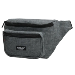 Beagles Kyoto b�ltetaske gr� &ndash; skr� forside med lynl�se