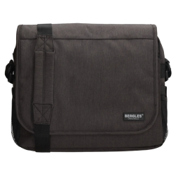 Beagles Originals Kyoto messenger taske sort 17,3 tommer – frontvisning