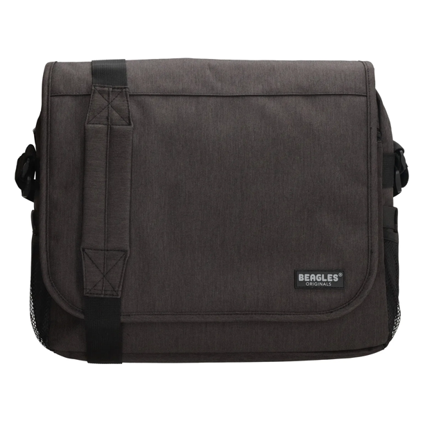 Beagles Originals Kyoto messenger taske sort 17,3 tommer – frontvisning