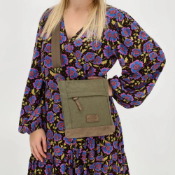 Beagles Original Skuldertaske Oliven Kanvas