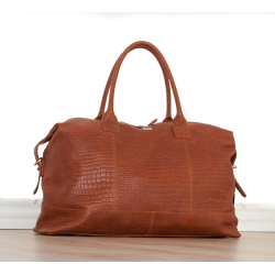 Bon Gout Columbia Rejsetaske 52cm Croco Mrk Cognac