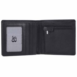 Bugundar 2-fljet Rutsker Dollarmappe med Klap Sort