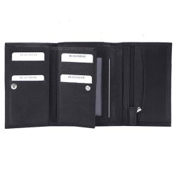 Bugundar 3-fljet Melsted Herrepung med Klap Sort 