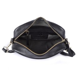 Bugundar Gadeby Skuldertaske Sort/Guld