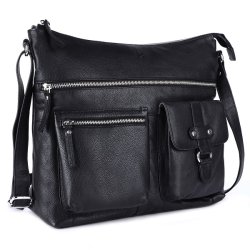 Bugundar Krakken Stor Skuldertaske Sort 