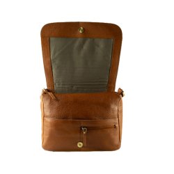 Bugundar sterlars Skuldertaske i Cognac