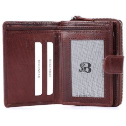 Bugundar R Vintage Stor RFID Damepung Brun