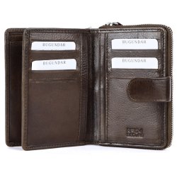 Bugundar R Vintage Stor RFID Damepung Oliven 