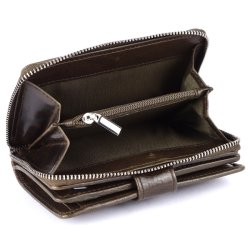 Bugundar R Vintage Stor RFID Damepung Oliven 