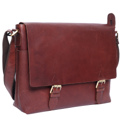 Bugundar Rytterkngten Arbejdstaske 15" Cognac