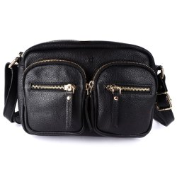 Bugundar Skrulle Skuldertaske Sort/Guld