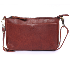 Bugundar Smarken Skuldertaske Cognac