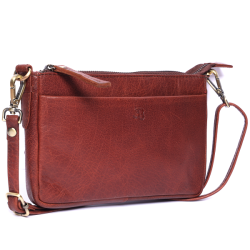Bugundar Smarken Skuldertaske Cognac