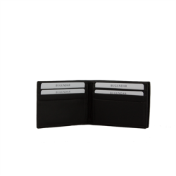 Bugundar Blshavn 2-fljet Dollarmappe med Klap Sort